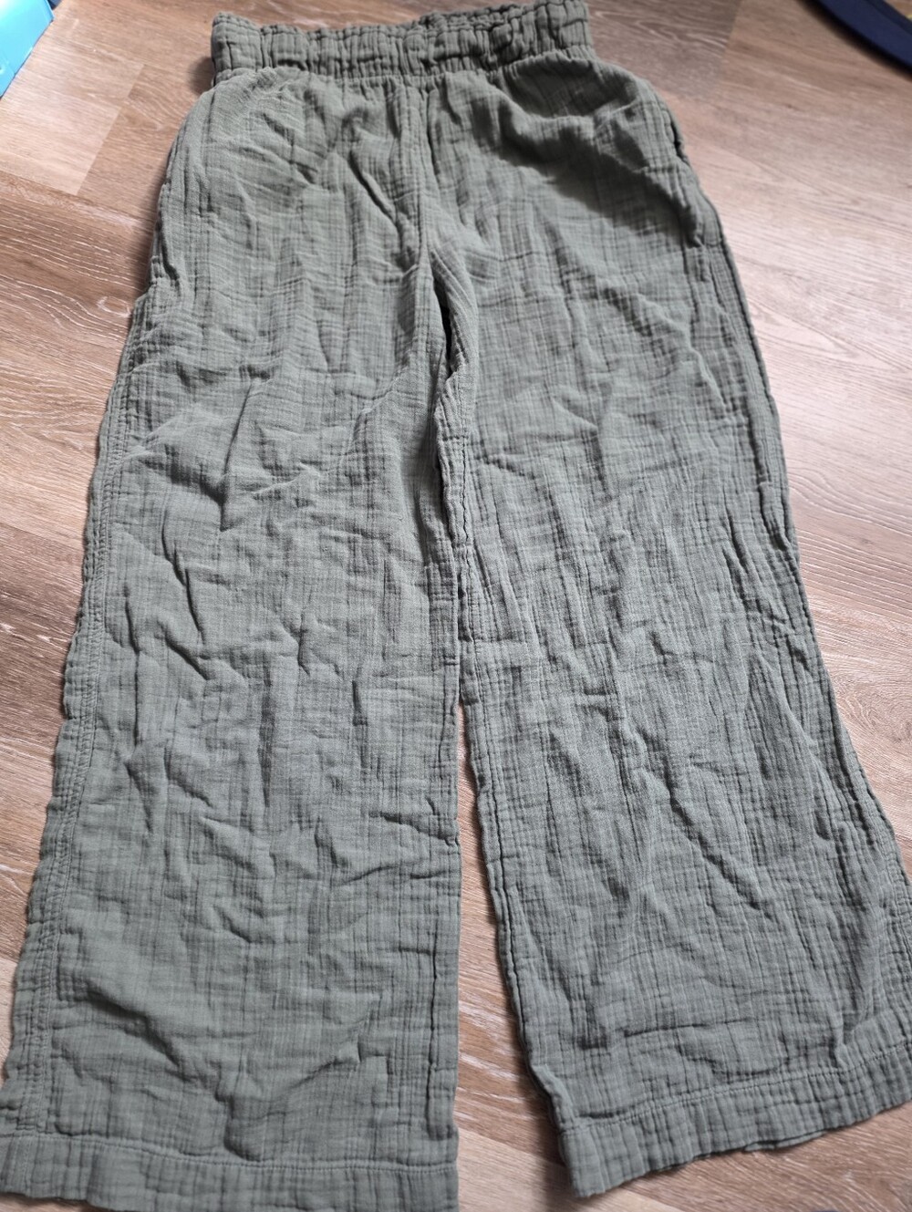 GAP Olive Green Wide-Leg Drawstring Joggers